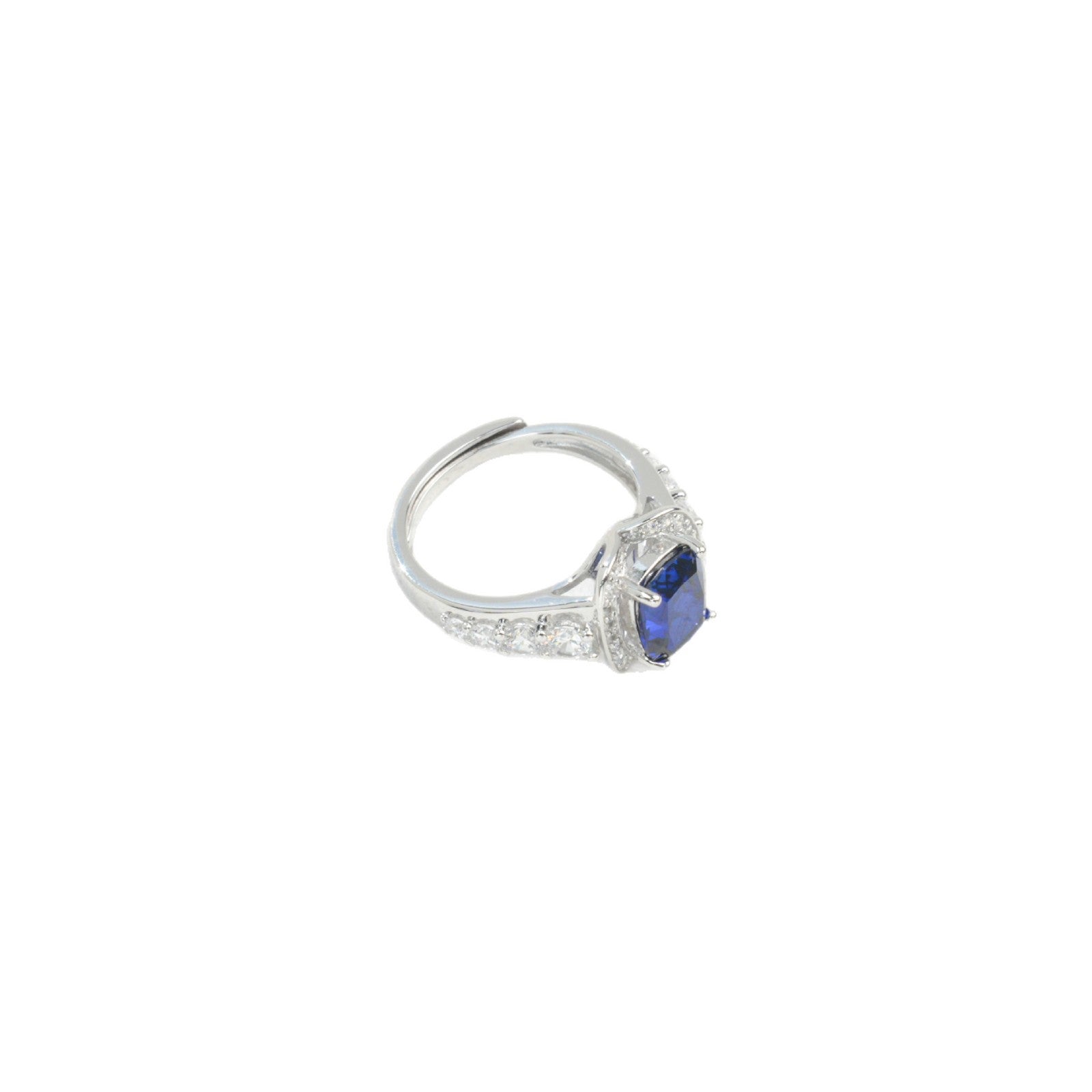 S925 Sterling Silver Lab Sapphire Ring for Women, Versatile - Photo 5