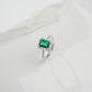S925 Sterling Silver Lab Emerald Ring, Versatile Gift Ring - Photo 2