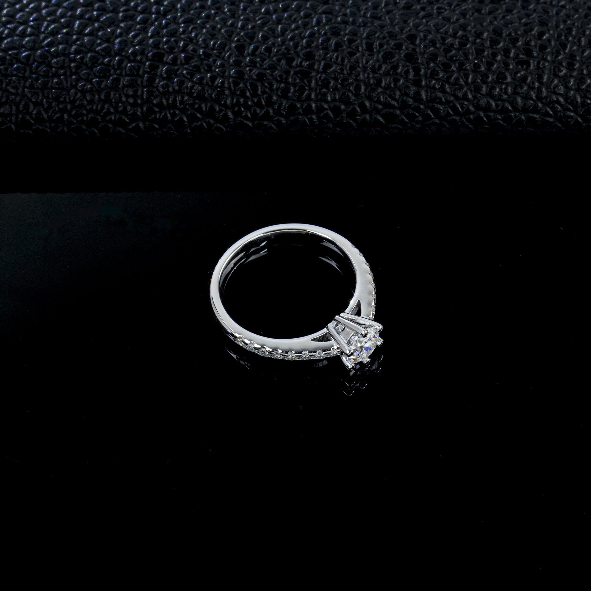 S925 Silver 6-Claw Lab Diamond Ring, Proposal Engagement Wedding - Photo 3