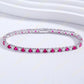 Lab Ruby Bracelet S925 Silver Diamond, Premium Gift Jewellery - Photo 2