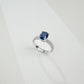 S925 Silver Sapphire Ring Lab coloured Gemstone Cut, Versatile - Photo 4