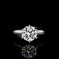 1-Carat S925 Sterling Silver Lab Diamond Six-Prong Ring, Classic Engagement Gift for Women - Photo 2