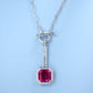 S925 Lab Ruby Necklace, Premium Necklace - Photo 3