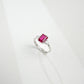 S925 Sterling Silver Lab Ruby Ring for Women, Vintage Premium - Photo 3