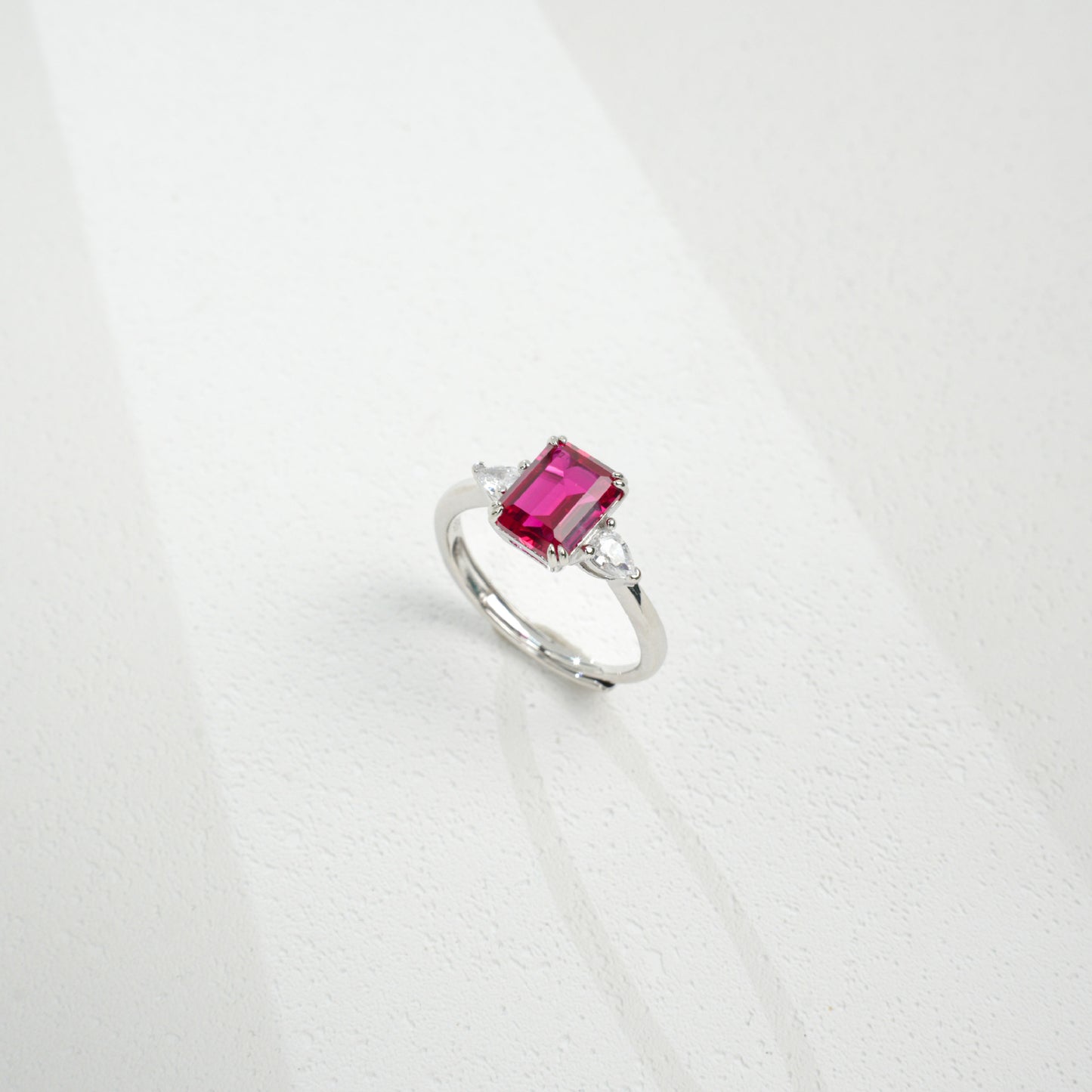 S925 Sterling Silver Lab Ruby Ring for Women, Vintage Premium - Photo 3