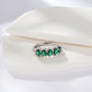 Lab Emerald Ring 925 Silver Micro-Set Green, Ring - Photo 3