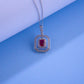 S925 Sterling Silver Gemstone Double-Layer Octagon Square Halo Choker, Premium Vintage for Women - Photo 2