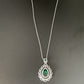 S925 Silver Emerald Beautiful Necklace Pendant - Photo 4
