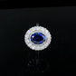 S925 Sterling Silver Lab Sapphire Ring, Premium Jewellery - Photo 2