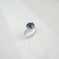 Lab-Created Cornflower Sapphire Ring S925 Sterling Silver - Photo 3