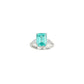 925 Sterling Silver Paraiba-Colour Ring, Premium Modern Minimalist - Photo 5