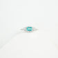 S925 Silver Rectangle Lab Paraiba Tsavorite Diamond, Gemstone Ring - Photo 1