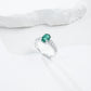 925 Sterling Silver Lab Emerald Ring for Women, Versatile Trendy Gift - Photo 4