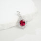 S925 Lab Pigeon Blood Ruby Ring, Elegant - Photo 2
