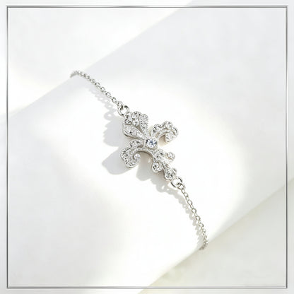 S925 Sterling Silver Iris Bracelet for Women, Designer Vintage Palace - Photo 1