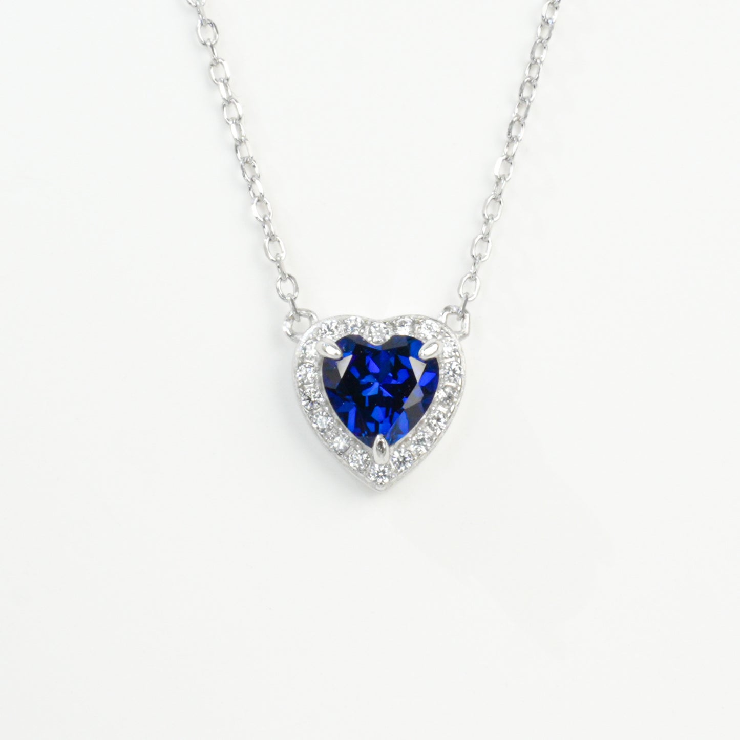 925 Sterling Silver Lab Sapphire Pave Choker Necklace, Premium for Women - Photo 6