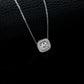 S925 Silver Rounded Square Frame 4-Claw Setting Stone, Glossy Versatile - Photo 3