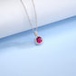 Lab Ruby Necklace 925 Sterling Silver Classic Choker, Jewellery Premium - Photo 4