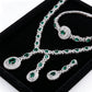 925 Sterling Silver Oval Lab Emerald 3-Piece Jewellery Set (Bracelet, Earrings, Necklace), Luxurious - Photo 4