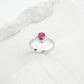 925 Sterling Silver Lab Ruby Ring for Women, Versatile - Photo 3