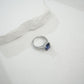 S925 Sterling Silver Sapphire Ring, Vintage Premium Trend - Photo 4