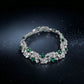 Lab Emerald Bracelet 925 Silver Luxurious Necklace - Photo 4