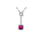 S925 Lab Ruby Necklace, Premium Necklace - Photo 1