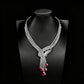 S925 Sterling Silver Lab Ruby Jewellery Set, Premium Wedding Accessory - Photo 3
