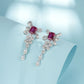Lab Ruby S925 Silver Stud Earrings Elegant, Premium Jewellery - Photo 5