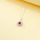 925 Sterling Silver Lab Ruby Choker Necklace for Women, Designer Birthday Gift - Photo 3