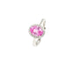 S925 Sterling Silver Lab Padparadscha Ring for Women, Versatile Designer - Photo 1