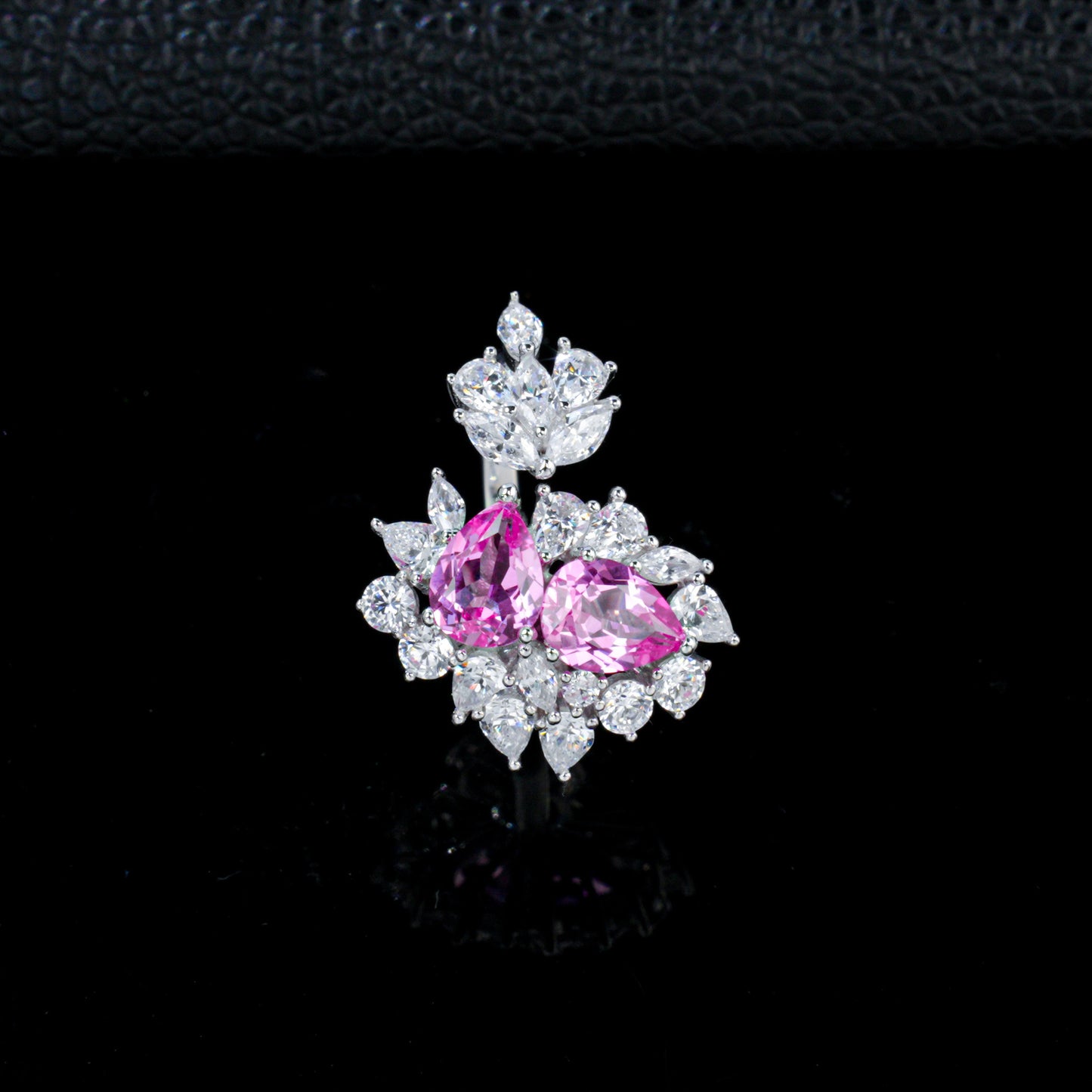 925 Sterling Silver Lab Ruby/Sapphire/Padparadscha Ring, Versatile Gift - Photo 1