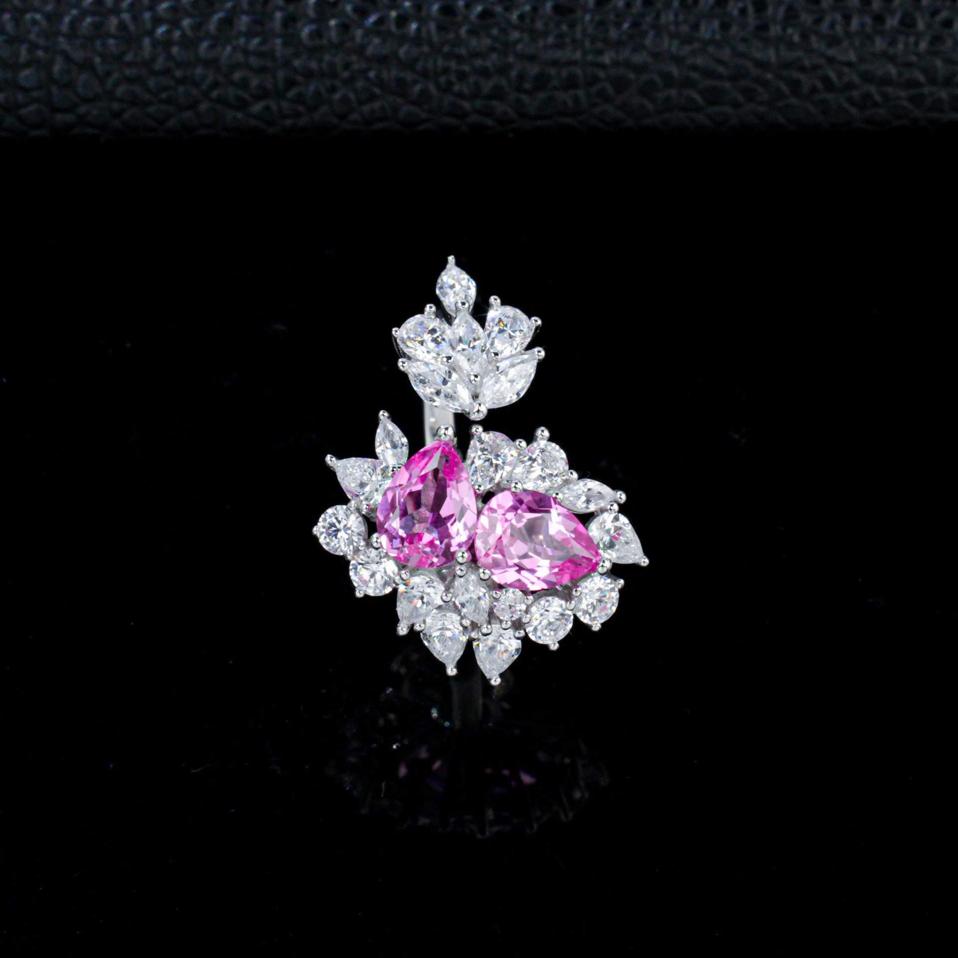 925 Sterling Silver Lab Ruby/Sapphire/Padparadscha Ring, Versatile Gift - Photo 1