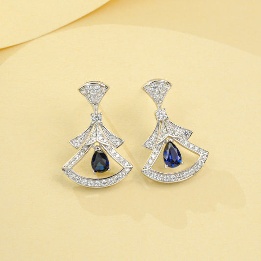 925 Sterling Silver Lab Sapphire Ring, Premium Versatile Gift for Women - Photo 2