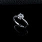 S925 Silver Lab Diamond Ring, Classic Full Diamond - Photo 6