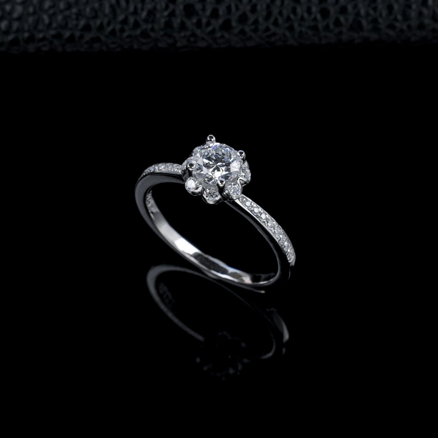 S925 Silver Lab Diamond Ring, Classic Full Diamond - Photo 6