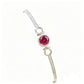 S925 Sterling Silver Lab Ruby Bracelet for Women, Unique Vintage - Photo 5