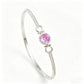 S925 Sterling Silver Lab Padparadscha Bracelet, Minimalist Versatile Bestie - Photo 5