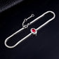 S925 Sterling Silver Lab Ruby Bracelet for Women, Premium Vintage - Photo 2