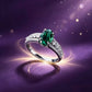925 Sterling Silver Lab Emerald Ring for Women, Versatile Trendy Gift - Photo 1