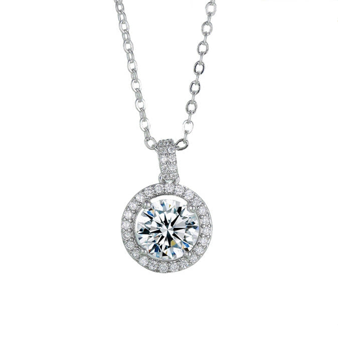 925 Sterling Silver Lab Diamond Choker Necklace, Designer Versatile - Photo 1