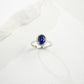 S925 Sterling Silver Lab Sapphire Ring, Premium Designer - Photo 3