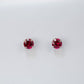 S925 Silver Ruby Stud Earrings, Elegant Versatile Trendy - Photo 4