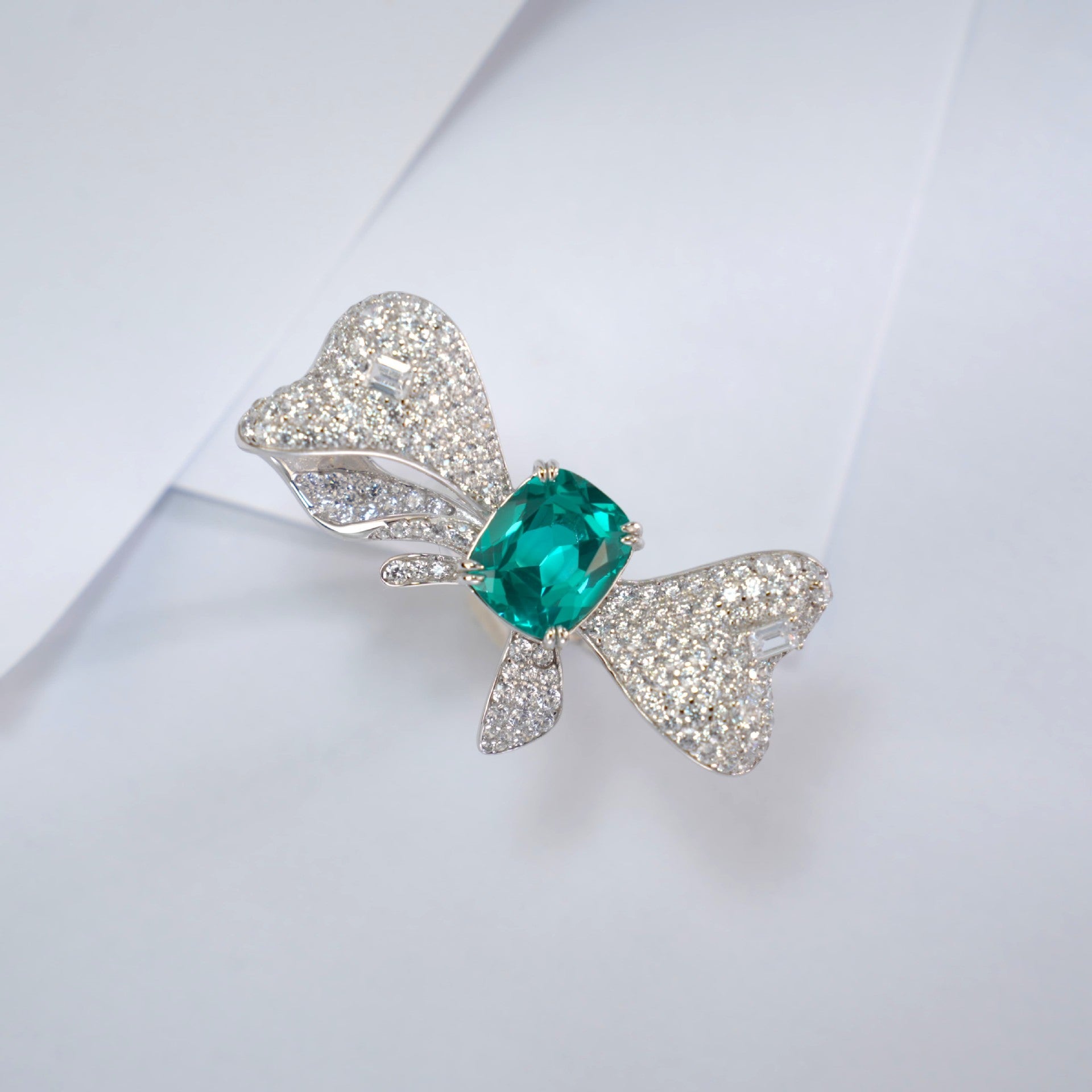 925 Sterling Silver Paraiba Colour Ring, Lab Gemstone Anniversary - Photo 6