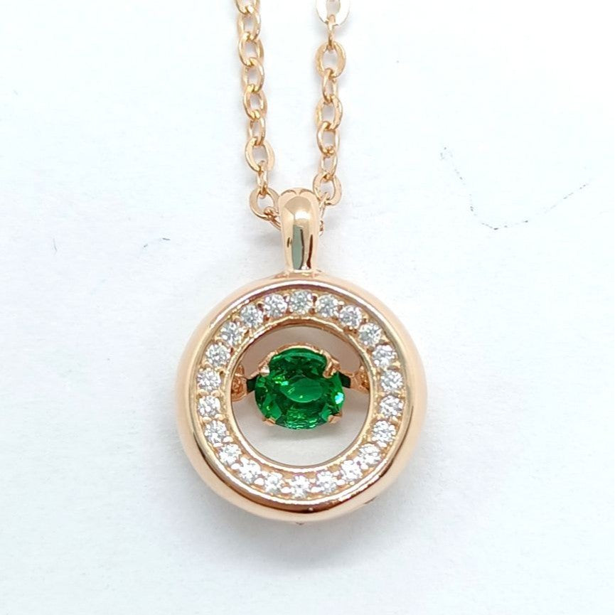 S925 Silver Lab Emerald Lively Necklace, Design Choker - Photo 5