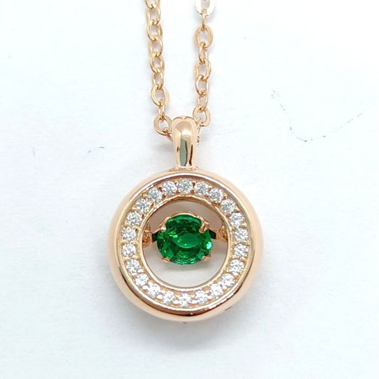 S925 Silver Lab Emerald Lively Necklace, Design Choker - Photo 5
