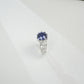 Lab-Created Cornflower Sapphire Ring S925 Sterling Silver - Photo 6