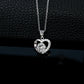 925 Sterling Silver Lab Diamond Necklace, Designer Minimalist - Photo 2