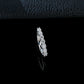 S925 Silver Pave Multi-Stone Slim Ring, Simple Band Ring - Photo 4
