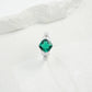 S925 Sterling Silver Lab Emerald Halo Ring, Premium Delicate Gift - Photo 3